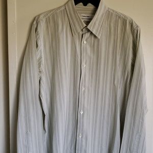 Calvin Klein Men's Casual Striped Shirt